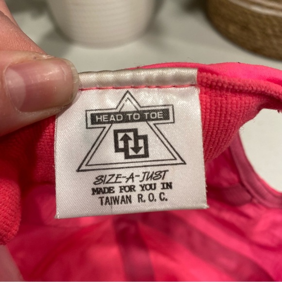 Vintage 90s SnapBack Hat Motion Picture Stunt Team Orlando Florida Hot Pink - Picture 6 of 7